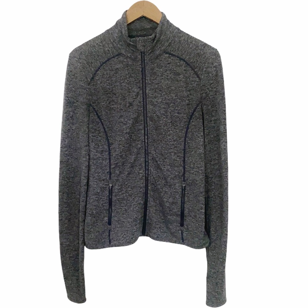 Lou & Gray Heather Grey Full Zip Running Jacket